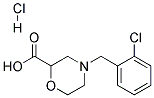 4-(2-CHLORO-BENZYL)-MORPHOLINE-2-CARBOXYLIC ACID HYDROCHLORIDE Struktur