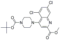 METHYL 4-(N-BOC PIPERAZINE)-5,7-DIFLUORO-QUINOLINE-2-CARBOXYLATE Struktur