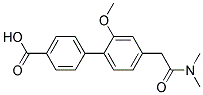 4'-DIMETHYLCARBAMOYLMETHYL-2'-METHOXY-BIPHENYL-4-CARBOXYLIC ACID Struktur