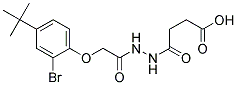 3-(N'-[2-(2-BROMO-4-TERT-BUTYL-PHENOXY)-ACETYL]-HYDRAZINOCARBONYL)-PROPIONIC ACID Struktur