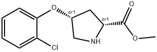 METHYL (2S,4S)-4-(2-CHLOROPHENOXY)-2-PYRROLIDINECARBOXYLATE Struktur