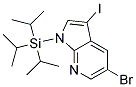 5-BROMO-3-IODO-1-TRIISOPROPYLSILANYL-1H-PYRROLO[2,3-B]PYRIDINE Struktur