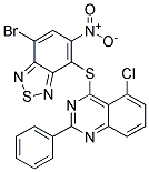 4-[(7-BROMO-5-NITRO-2,1,3-BENZOTHIADIAZOL-4-YL)THIO]-5-CHLORO-2-PHENYLQUINAZOLINE Struktur