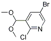 5-BROMO-2-CHLORO-3-DIMETHOXYMETHYL-PYRIDINE Struktur