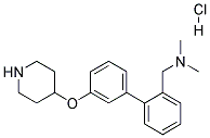 N,N-DIMETHYL-1-[3'-(PIPERIDIN-4-YLOXY)BIPHENYL-2-YL]METHANAMINE HYDROCHLORIDE Struktur