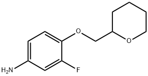 3-FLUORO-4-(TETRAHYDRO-2H-PYRAN-2-YLMETHOXY)-PHENYLAMINE Struktur