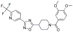 5-(5-[1-(3,4-DIMETHOXYBENZOYL)PIPERIDIN-4-YL]-1,2,4-OXADIAZOL-3-YL)-2-(TRIFLUOROMETHYL)PYRIDINE Struktur