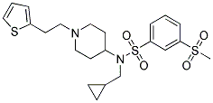 N-(CYCLOPROPYLMETHYL)-3-(METHYLSULFONYL)-N-(1-[2-(2-THIENYL)ETHYL]PIPERIDIN-4-YL)BENZENESULFONAMIDE Struktur