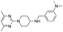 N-[3-(DIMETHYLAMINO)BENZYL]-1-(4,6-DIMETHYLPYRIMIDIN-2-YL)PIPERIDIN-4-AMINE Struktur