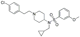 N-(1-[2-(4-CHLOROPHENYL)ETHYL]PIPERIDIN-4-YL)-N-(CYCLOPROPYLMETHYL)-3-METHOXYBENZENESULFONAMIDE Struktur