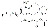 4-(2-CHLOROPHENYL)-1-ETHYL-1,4-DIHYDRO-6-METHYL-2,3,5-PYRIDINETRICARBOXYLIC ACID 5-ISOPROPYL ESTER DISODIUM SALT HYDRATE Struktur