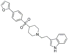 3-[2-(4-([4-(2-FURYL)PHENYL]SULFONYL)PIPERIDIN-1-YL)ETHYL]-1H-INDOLE|