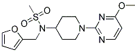 N-(2-FURYLMETHYL)-N-[1-(4-METHOXYPYRIMIDIN-2-YL)PIPERIDIN-4-YL]METHANESULFONAMIDE Struktur