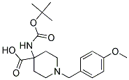 4-(TERT-BUTOXYCARBONYLAMINO)-1-(4-METHOXYBENZYL)PIPERIDINE-4-CARBOXYLIC ACID Struktur