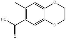 7-METHYL-2,3-DIHYDRO-1,4-BENZODIOXINE-6-CARBOXYLIC ACID Struktur