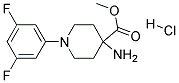 METHYL 4-AMINO-1-(3,5-DIFLUOROPHENYL)PIPERIDINE-4-CARBOXYLATE HYDROCHLORIDE Struktur