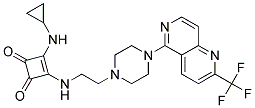 3-(CYCLOPROPYLAMINO)-4-[(2-(4-[2-(TRIFLUOROMETHYL)-1,6-NAPHTHYRIDIN-5-YL]PIPERAZIN-1-YL)ETHYL)AMINO]CYCLOBUT-3-ENE-1,2-DIONE