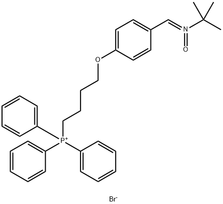 4-[(4-(((1,1-DIMETHYLETHYL)OXIDOIMINO)METHYL)PHENOXY)BUTYL]TRIPHENYLPHOSPHONIUM BROMIDE Struktur