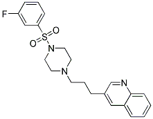 3-(3-(4-[(3-FLUOROPHENYL)SULFONYL]PIPERAZIN-1-YL)PROPYL)QUINOLINE