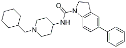 N-[1-(CYCLOHEXYLMETHYL)PIPERIDIN-4-YL]-5-PHENYLINDOLINE-1-CARBOXAMIDE Struktur