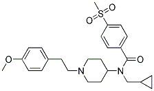 N-(CYCLOPROPYLMETHYL)-N-(1-[2-(4-METHOXYPHENYL)ETHYL]PIPERIDIN-4-YL)-4-(METHYLSULFONYL)BENZAMIDE Struktur