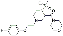 4-([4-[2-(4-FLUOROPHENOXY)ETHYL]-1-(METHYLSULFONYL)PIPERAZIN-2-YL]CARBONYL)MORPHOLINE Struktur