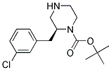 (S)-2-(3-CHLORO-BENZYL)-PIPERAZINE-1-CARBOXYLIC ACID TERT-BUTYL ESTER Struktur