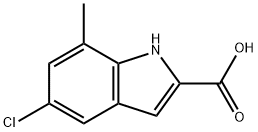 5-CHLORO-7-METHYL-1H-INDOLE-2-CARBOXYLIC ACID Struktur