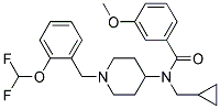 N-(CYCLOPROPYLMETHYL)-N-(1-[2-(DIFLUOROMETHOXY)BENZYL]PIPERIDIN-4-YL)-3-METHOXYBENZAMIDE Struktur