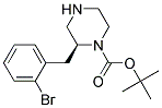 (S)-2-(2-BROMO-BENZYL)-PIPERAZINE-1-CARBOXYLIC ACID TERT-BUTYL ESTER Struktur