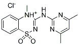 3-[(4,6-DIMETHYL-2-PYRIMIDINYL)AMINO]-4-METHYL-1,1-DIOXO-1,4-DIHYDRO-1LAMBDA6,2,4-BENZOTHIADIAZIN-4-IUM CHLORIDE Struktur