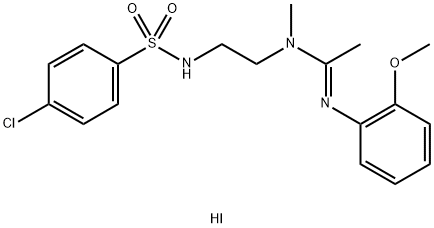 N-((Z)-1-[(2-([(4-CHLOROPHENYL)SULFONYL]AMINO)ETHYL)(METHYL)AMINO]ETHYLIDENE)-2-METHOXYBENZENAMINIUM IODIDE Struktur