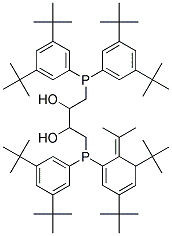 (+)-O-ISOPROPYLIDENE-2,3-DIHYDROXY-1,4-BIS[BIS(3,5-DI-TERT-BUTYLPHENYL)PHOSPHINO]BUTANE Struktur