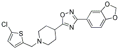 4-[3-(1,3-BENZODIOXOL-5-YL)-1,2,4-OXADIAZOL-5-YL]-1-[(5-CHLORO-2-THIENYL)METHYL]PIPERIDINE Struktur