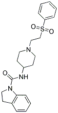 N-(1-[2-(PHENYLSULFONYL)ETHYL]PIPERIDIN-4-YL)INDOLINE-1-CARBOXAMIDE Struktur