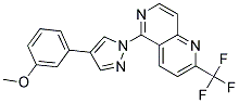 5-[4-(3-METHOXYPHENYL)-1H-PYRAZOL-1-YL]-2-(TRIFLUOROMETHYL)-1,6-NAPHTHYRIDINE Struktur