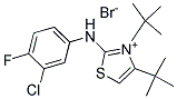 3,4-DI(TERT-BUTYL)-2-(3-CHLORO-4-FLUOROANILINO)-1,3-THIAZOL-3-IUM BROMIDE, TECH Struktur