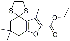 ETHYL 3,6,6-TRIMETHYL-6,7-DIHYDRO-5H-SPIRO[1-BENZOFURAN-4,2'-[1,3]DITHIOLANE]-2-CARBOXYLATE Struktur