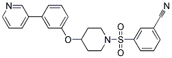 3-([4-(3-PYRIDIN-3-YLPHENOXY)PIPERIDIN-1-YL]SULFONYL)BENZONITRILE