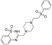 3-((4-[2-(PHENYLSULFONYL)ETHYL]PIPERAZIN-1-YL)METHYL)-2H-1,2,4-BENZOTHIADIAZINE 1,1-DIOXIDE Struktur