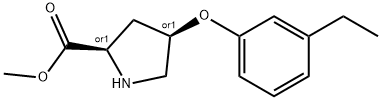 METHYL (2S,4S)-4-(3-ETHYLPHENOXY)-2-PYRROLIDINECARBOXYLATE Struktur