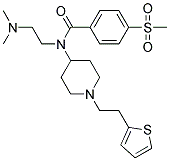 N-[2-(DIMETHYLAMINO)ETHYL]-4-(METHYLSULFONYL)-N-(1-[2-(2-THIENYL)ETHYL]PIPERIDIN-4-YL)BENZAMIDE Struktur