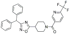 5-((4-[3-(DIPHENYLMETHYL)-1,2,4-OXADIAZOL-5-YL]PIPERIDIN-1-YL)CARBONYL)-2-(TRIFLUOROMETHYL)PYRIDINE Structure