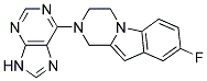 8-FLUORO-2-(9H-PURIN-6-YL)-1,2,3,4-TETRAHYDROPYRAZINO[1,2-A]INDOLE Struktur