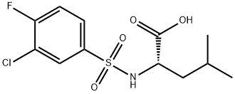 LEUCINE, N-[(3-CHLORO-4-FLUOROPHENYL)SULFONYL]- Struktur