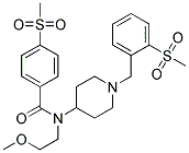 N-(2-METHOXYETHYL)-4-(METHYLSULFONYL)-N-(1-[2-(METHYLSULFONYL)BENZYL]PIPERIDIN-4-YL)BENZAMIDE Struktur