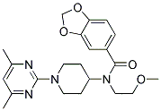 N-[1-(4,6-DIMETHYLPYRIMIDIN-2-YL)PIPERIDIN-4-YL]-N-(2-METHOXYETHYL)-1,3-BENZODIOXOLE-5-CARBOXAMIDE Struktur