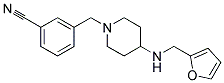 3-((4-[(2-FURYLMETHYL)AMINO]PIPERIDIN-1-YL)METHYL)BENZONITRILE Struktur