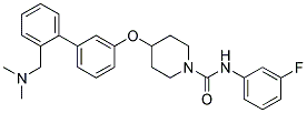 4-((2'-[(DIMETHYLAMINO)METHYL]BIPHENYL-3-YL)OXY)-N-(3-FLUOROPHENYL)PIPERIDINE-1-CARBOXAMIDE Struktur