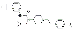 N-(CYCLOPROPYLMETHYL)-N-(1-[2-(4-METHOXYPHENYL)ETHYL]PIPERIDIN-4-YL)-N'-[3-(TRIFLUOROMETHYL)PHENYL]UREA Struktur